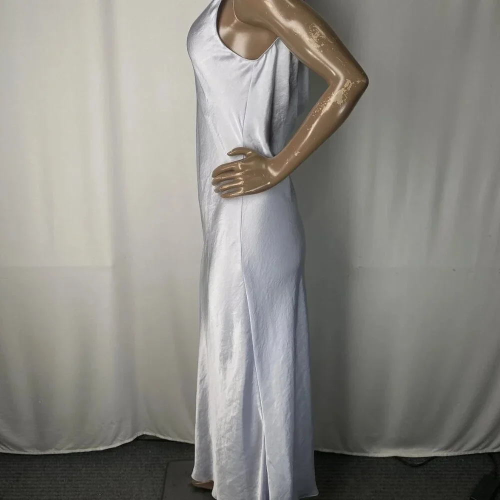 NEW THEORY Womens Maxi Dress Hydrangea Purple Size S Scoop Neck Cowl Back - Picture 5 of 10